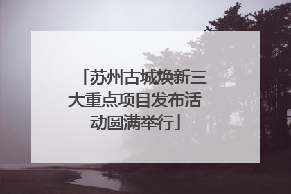 苏州古城焕新三大重点项目发布活动圆满举行