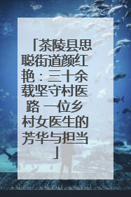 茶陵县思聪街道颜红艳：三十余载坚守村医路 一位乡村女医生的芳华与担当