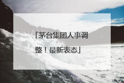 茅台集团人事调整！最新表态