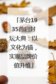 茅台1935首启封坛大典：以文化为锚，实现品牌价值升维