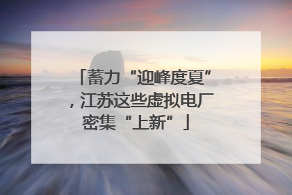蓄力“迎峰度夏”，江苏这些虚拟电厂密集“上新”