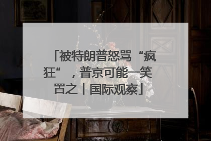 被特朗普怒骂“疯狂”，普京可能一笑置之丨国际观察