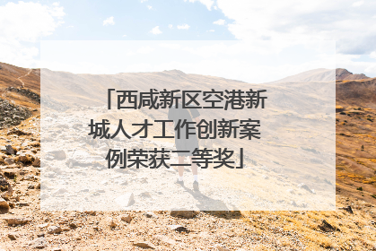 西咸新区空港新城人才工作创新案例荣获二等奖