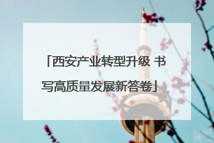 西安产业转型升级 书写高质量发展新答卷