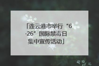 连云港市举行“6·26”国际禁毒日集中宣传活动