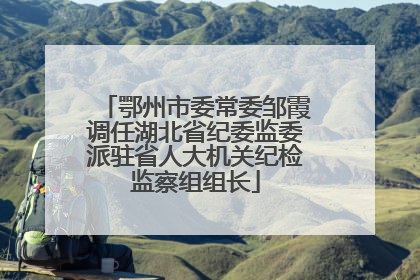 鄂州市委常委邹霞调任湖北省纪委监委派驻省人大机关纪检监察组组长