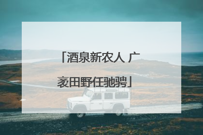 酒泉新农人 广袤田野任驰骋