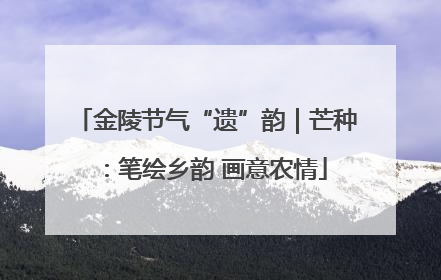 金陵节气“遗”韵｜芒种：笔绘乡韵 画意农情