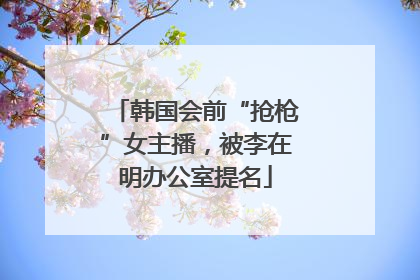 韩国会前“抢枪”女主播，被李在明办公室提名