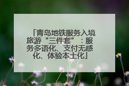 青岛地铁服务入境旅游“三件套”：服务多语化、支付无感化、体验本土化