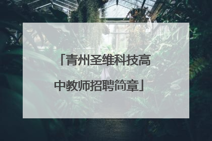 青州圣维科技高中教师招聘简章