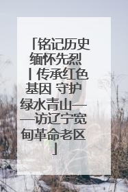 铭记历史 缅怀先烈丨传承红色基因 守护绿水青山——访辽宁宽甸革命老区