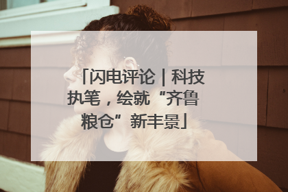 闪电评论｜科技执笔，绘就“齐鲁粮仓”新丰景