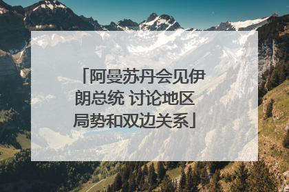 阿曼苏丹会见伊朗总统 讨论地区局势和双边关系
