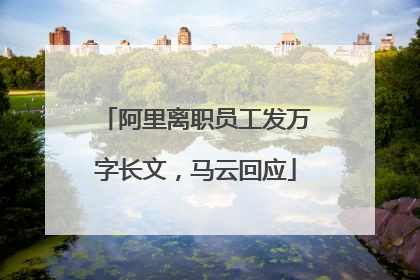 阿里离职员工发万字长文，马云回应