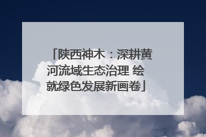 陕西神木：深耕黄河流域生态治理 绘就绿色发展新画卷