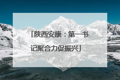 陕西安康：第一书记聚合力促振兴