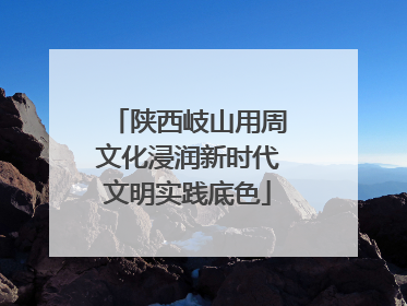 陕西岐山用周文化浸润新时代文明实践底色