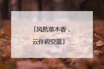 风携草木香，云伴碧空蓝