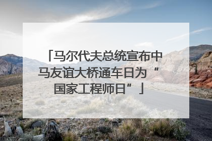 马尔代夫总统宣布中马友谊大桥通车日为“国家工程师日”
