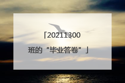 20211300班的“毕业答卷”