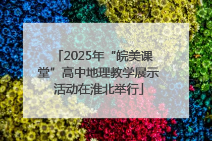 2025年“皖美课堂”高中地理教学展示活动在淮北举行