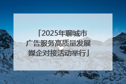 2025年聊城市广告服务高质量发展媒企对接活动举行